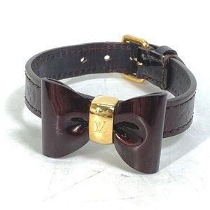 used Pre-owned Louis Vuitton Edge It Women's Men's Bracelet M6594e Leather (Good), Adult Unisex, Size: One size, Grey Type